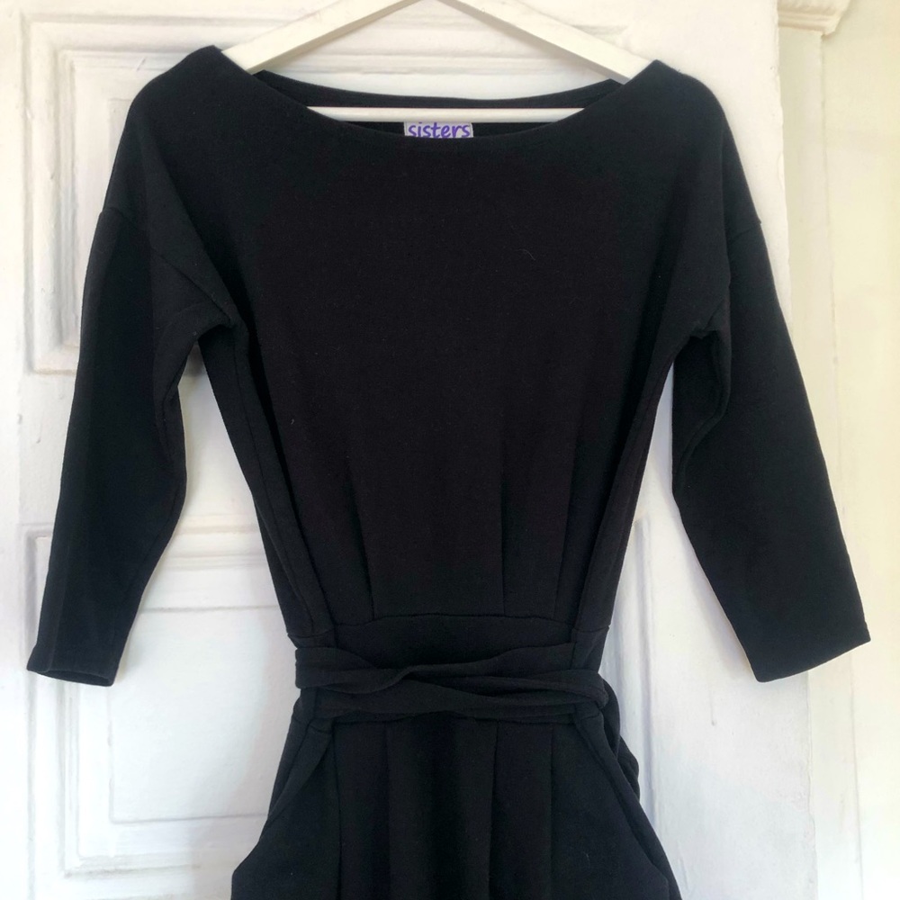Sisters midi black dress, almost new